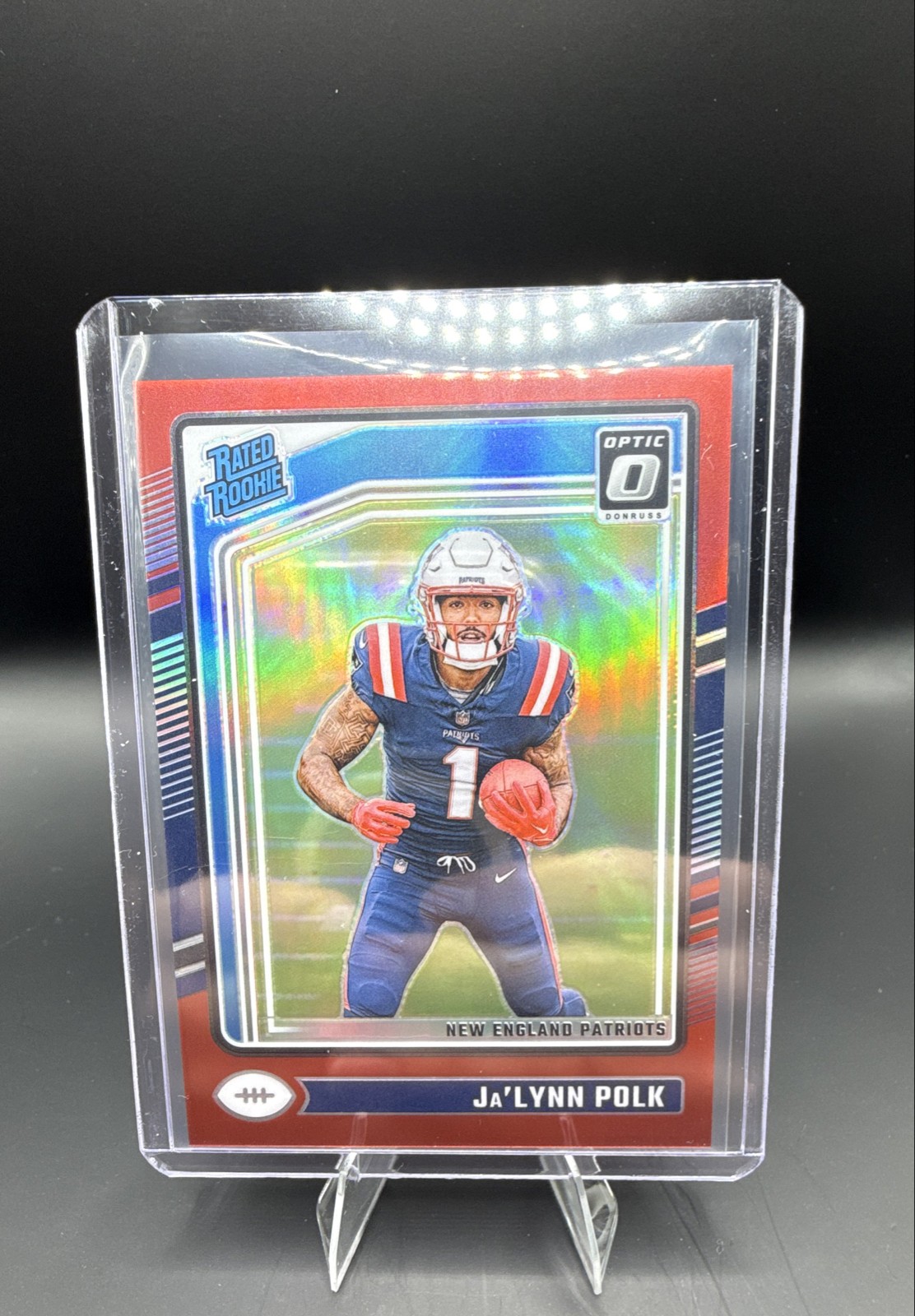 2024 Panini Donruss Optic - Rated Rookie Ja'Lynn Polk #240 Red Prizm /125 (RC)