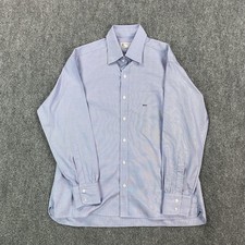 Turnbull Asser Dress Shirt Mens Large Blue Herringbone Long Sleeve England