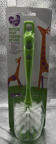 Parent's Choice Baby Bottle and Nipple Brush • Dishwasher Safe - Green Handle
