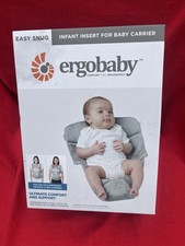 Ergo Baby Carrier Easy Snug Infant Insert - Open Box Newborn Gray