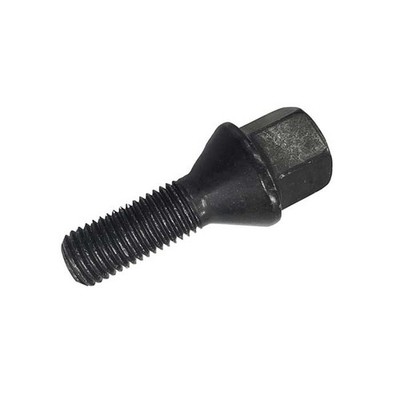 1x Radschraube M14x1,25 Kegelbund 60° 38mm schwarz MINI, Aceman E (J05), Aceman