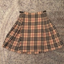 Burberry London Kids Nova Check Pleated Skirt Size 160 Excellent Condition