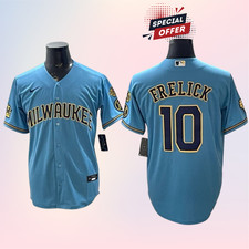 Women Brewers 10 Sal Frelick Blue City Connect Limited Jersey Stitched