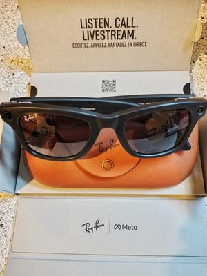 Ray Ban Meta Wayfarer Pol Gradient Grey  mattschwarz Gr. 50
