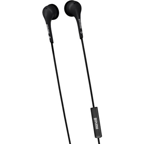 Вкладыш Maxell 199930 Eb125m со встроенным микрофоном, прорезиненным ушным наконечником и 6 шнурами