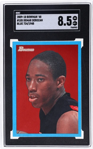 2009 Bowman 48 DeMar DeRozan Blue #105 /1948 SGC 8.5 Rookie RC