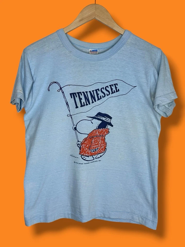 Camiseta vintage años 70 Snoopy Tennessee Vols M Foto 3 de 4