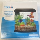 Top Fin Bowfront Dual Betta Aquarium - 2.5 Gallon - New Open Box!!