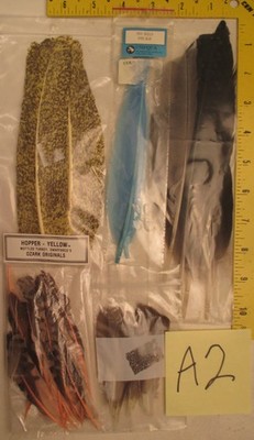 Natural Real Feathers 5 packages Great for Fishermen Doing Fly Tying Supplies A2