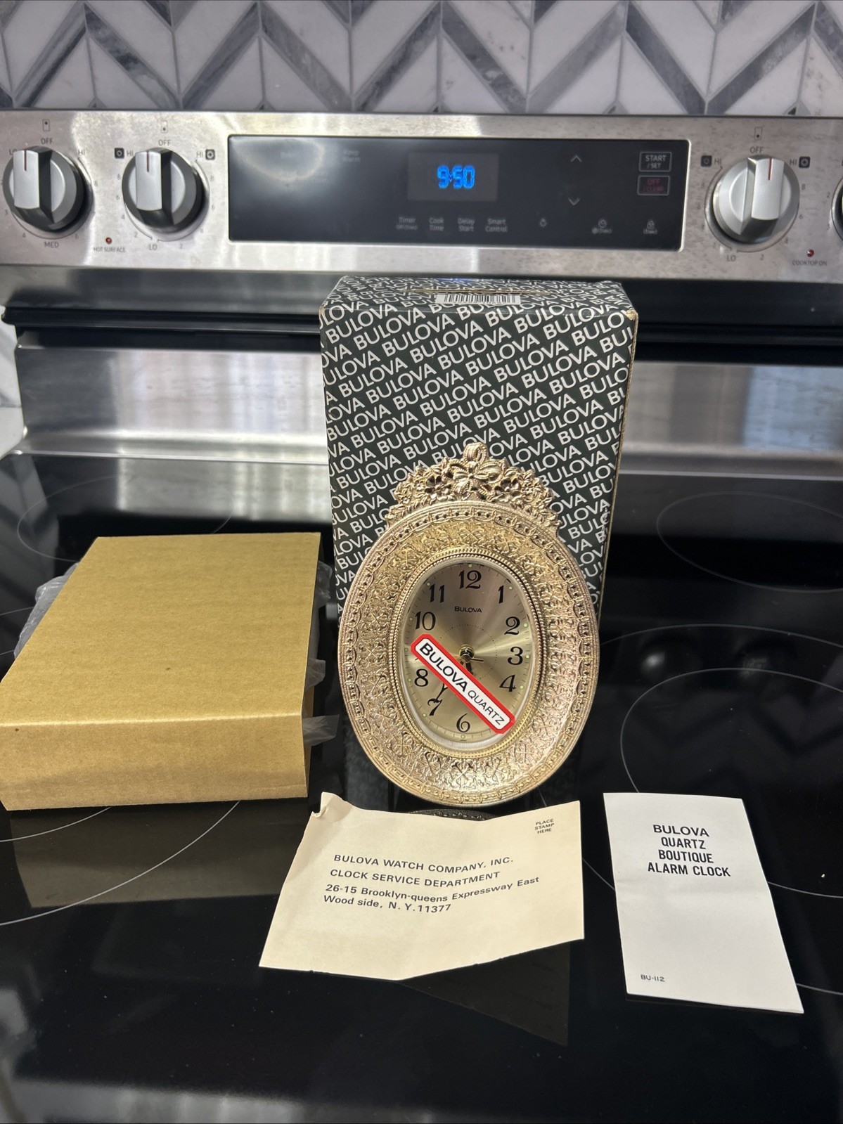 Vtg Bulova Alarm Clock Decorative New In Box!!