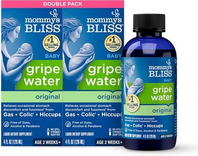 Gripe Water Gas Colic Relief Infants 8oz 2 Bottles Mommy s Bliss