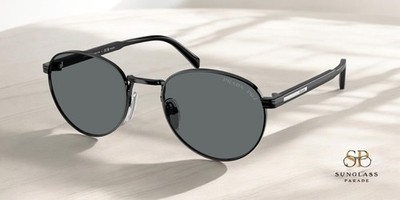 Prada Women Sunglasses Black Polarized Round PRB51S 1AB5Z1 NEW AUTHENTIC Prada Women Sunglasses Black Polarized Round PRB51S 1AB5Z1  main image 2