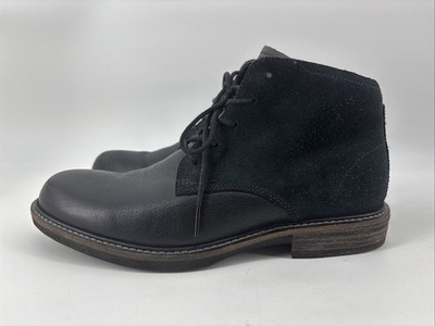 ECCO Metropole London Chukka Boots In Black. Leather & Suede. Size EU 39