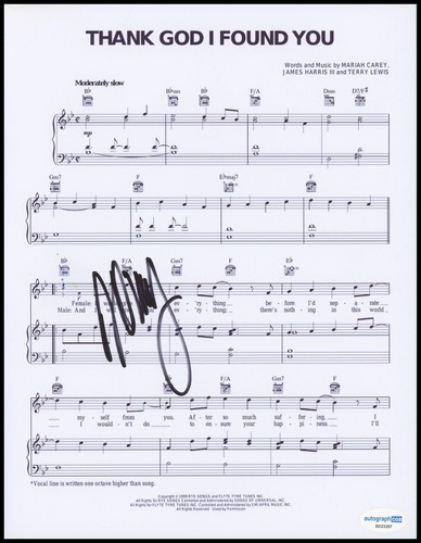 Nick Lachey "98 Degrees" AUTOGRAPH Signed 'Thank God I Found You' Sheet Music