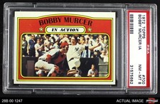 1972 Topps #700 Bobby Murcer In Action Yankees PSA 8 - NM/MT