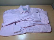Charles Tyrwhitt Men's Pink Slim Fit Non Iron Dress Shirt Size 16.5-34.