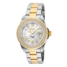 Invicta 24616 Women's MOP Dial Two Tone Steel Crystal Dive Watch
