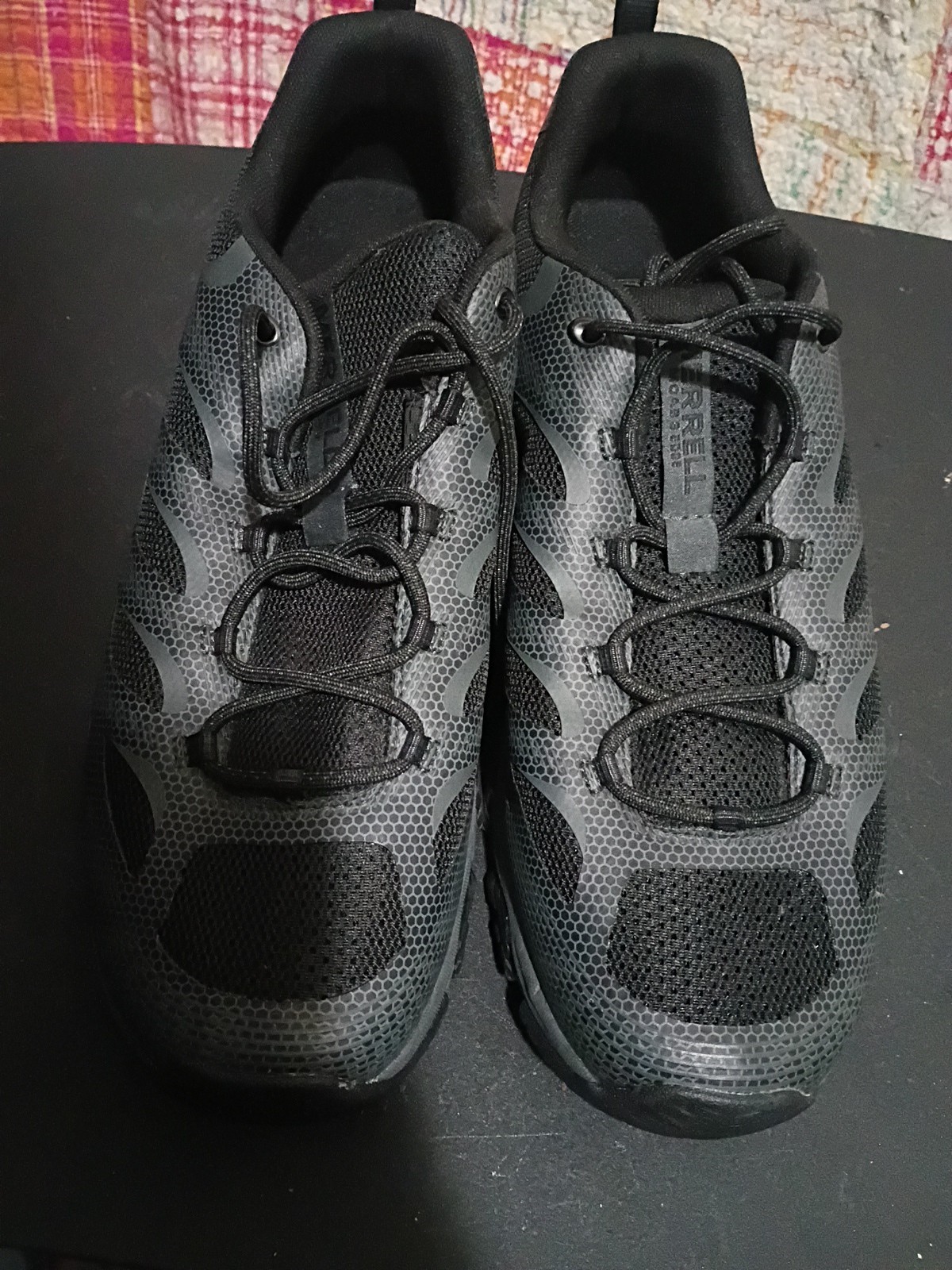 Merrell Moab Edge 3 Men's Charcoal Trail Running Shoes Sneakers Sz 16 Excellent