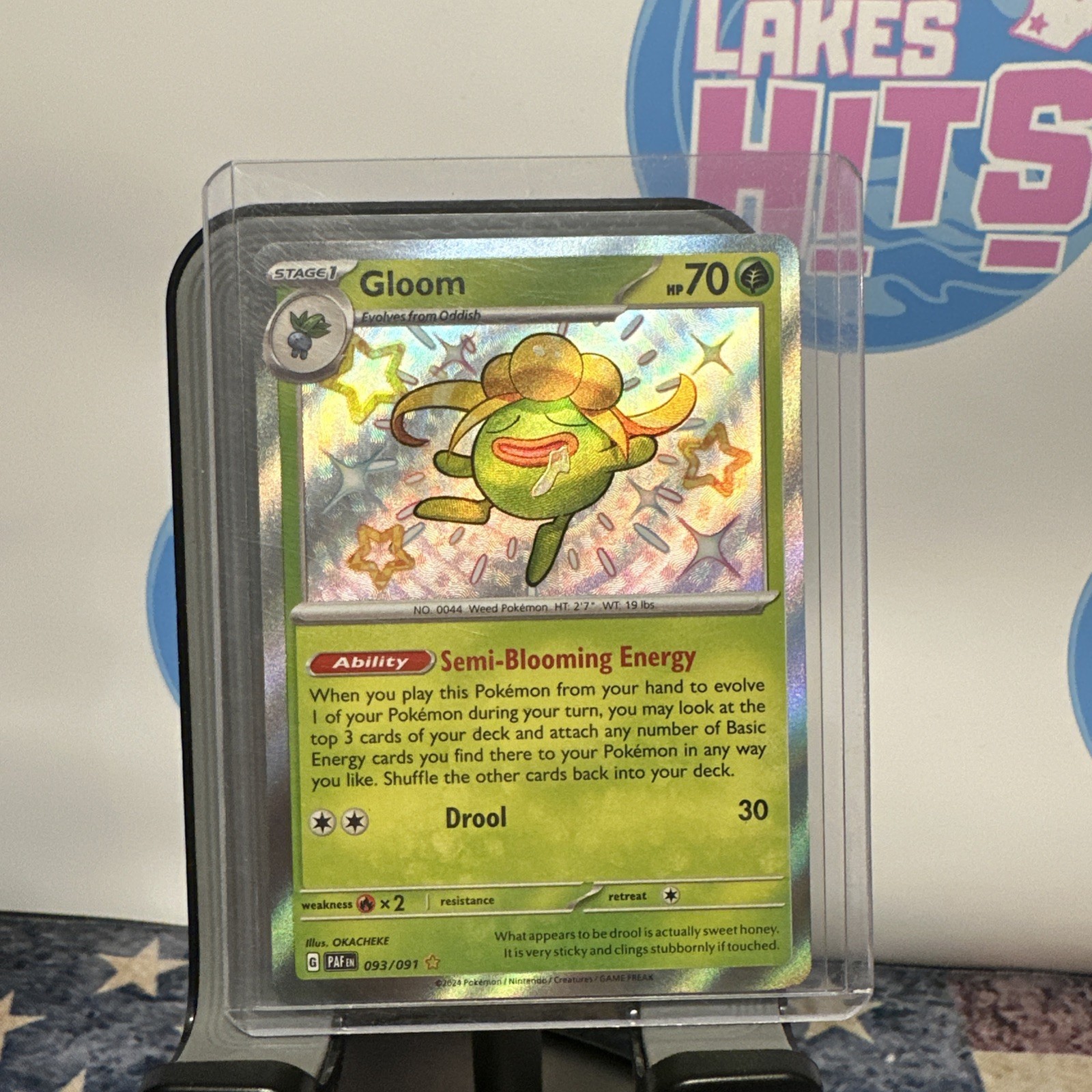 Gloom 093/091 SV: Paldean Fates Holo POKEMON TCG Baby Shiny NM PACK FRESH 🔥