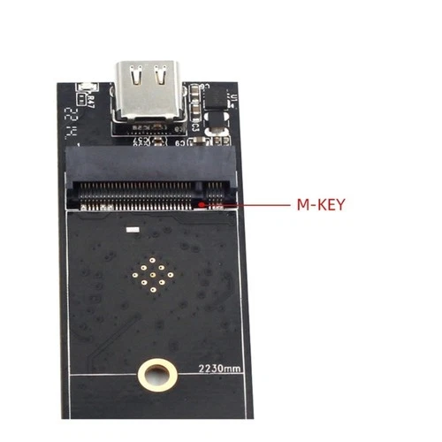 M.2 NGFFs NVME SSDs to USB 3.1 Type C Risers Board Supporting Multiple Size