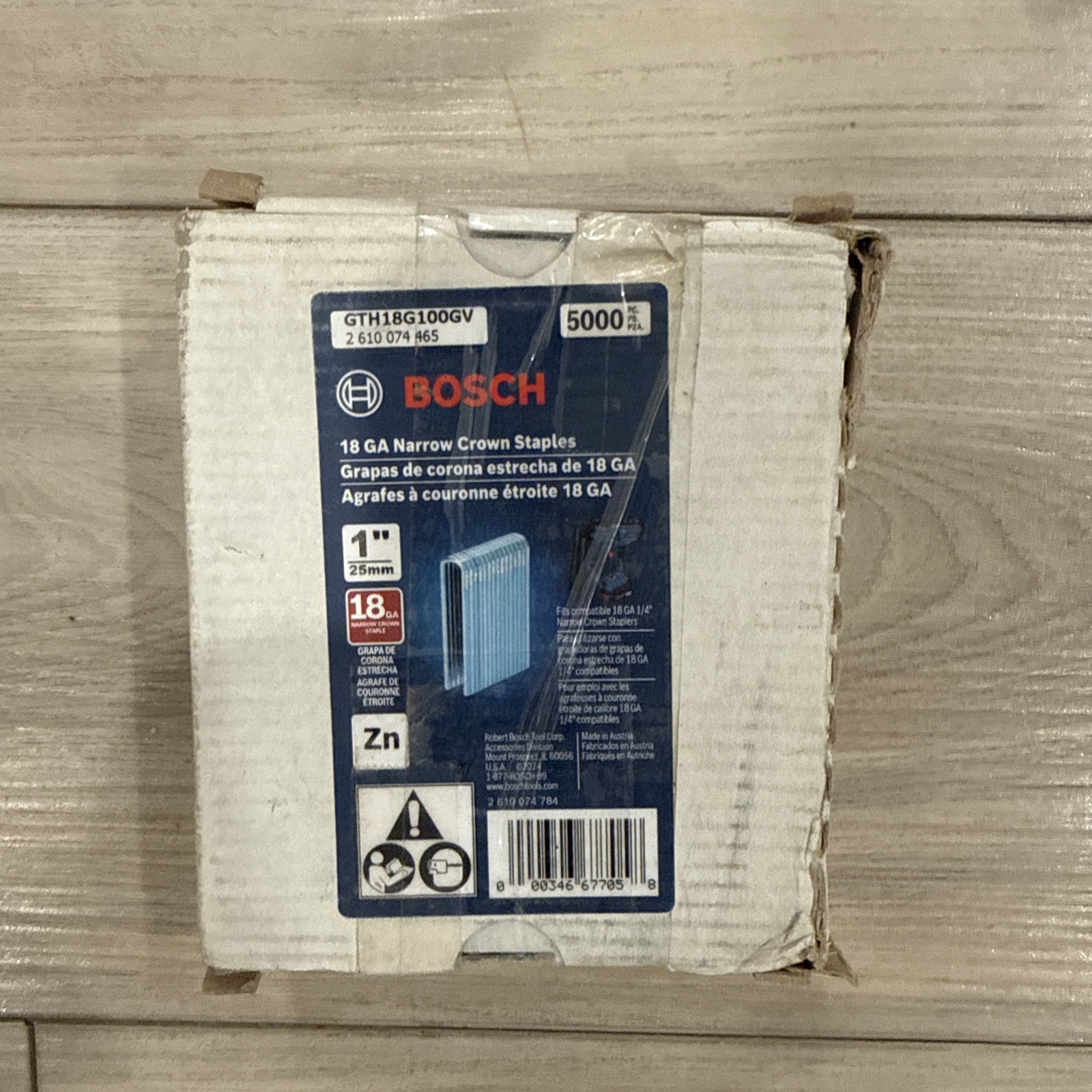 Bosch 1-in 18-Gauge Narrow Crown Finish Staples 5000-ct