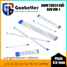 FFC Flexible Ribbon Cable 4-20Pin Flat Wire Pitch 0.5/1mm AWM 20624 80C 60V VW-1