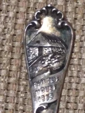 Antique Sterling Silver Souvenir Spoon Mount Washington Log Cabin Tip Top Home