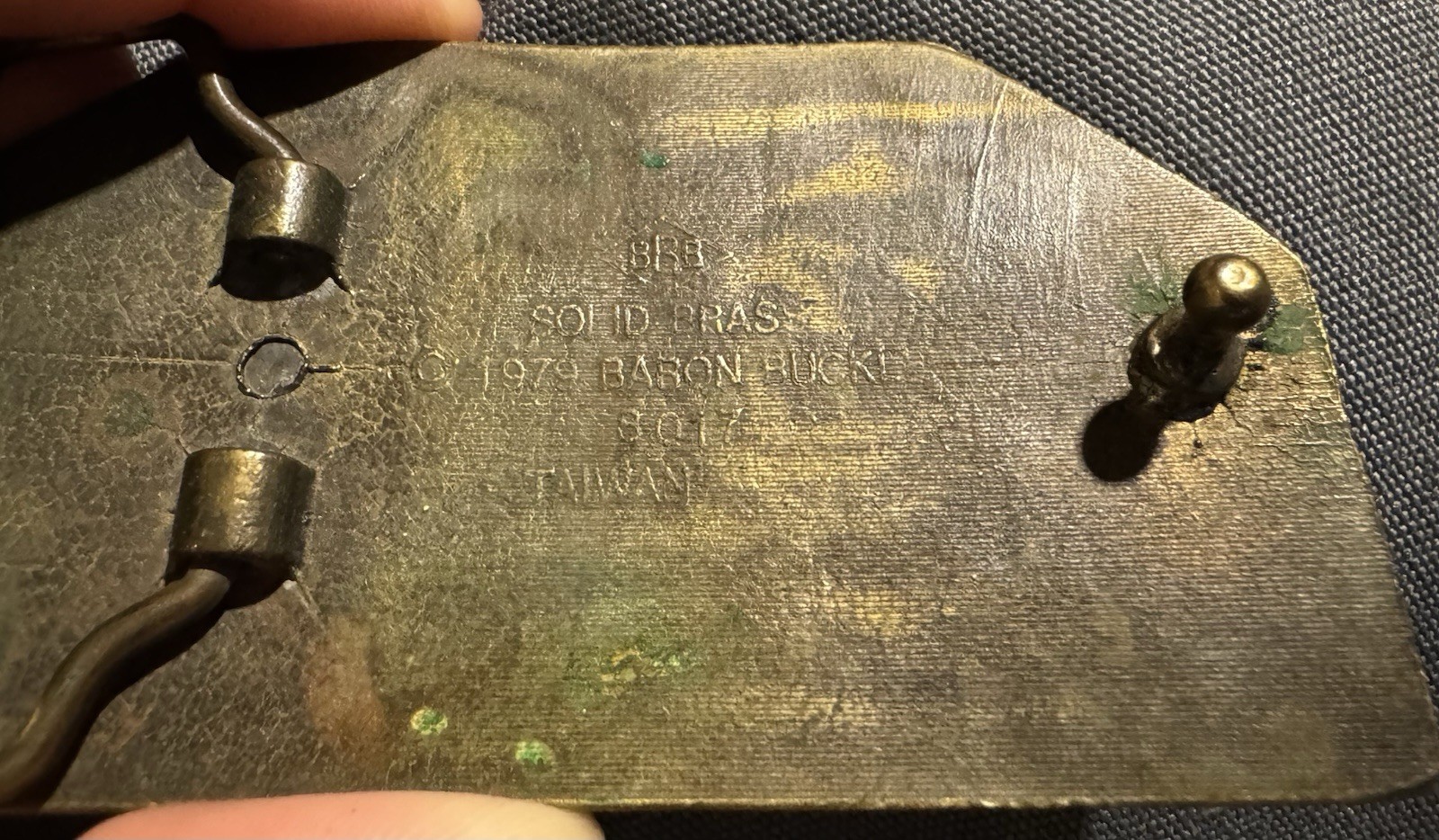 Solid Brass Belt Buckle “operating Engineer” - image 2