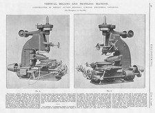 1906 Antique Engineering Print - Vertical Milling and Profiling Machine