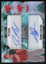 Ty Floyd Sammy Stafura /8 Dual Auto 2023 Leaf Metal Reds Pirates