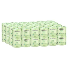 Pro Toilet Paper 100% Recycled - 2 Ply, White Bath Tissue, 242 Sheets Per Rol...