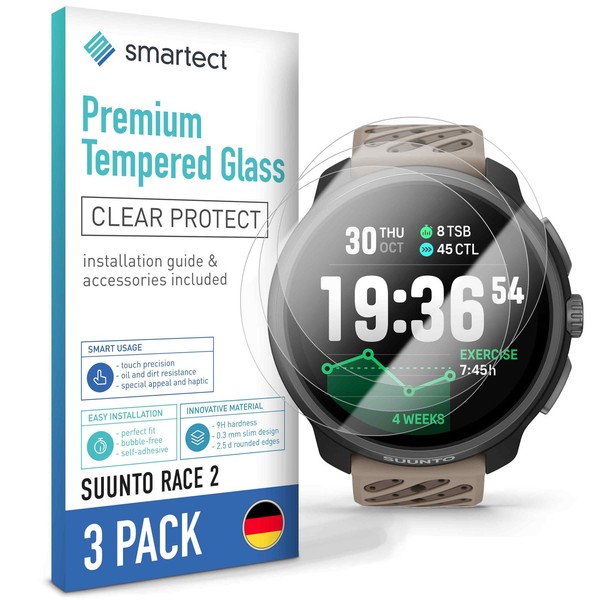 3X Schutzglas Panzerfolie Klar FüR Suunto Race 2 Displayschutz Hartglas Glas-image