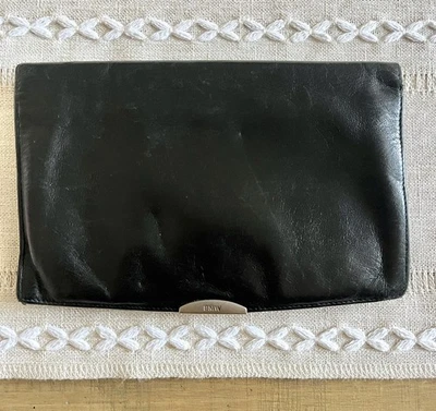 RARE BMW Vintage Bifold Leather Wallet Black & Brown Made in Germany   - Photo 1/4