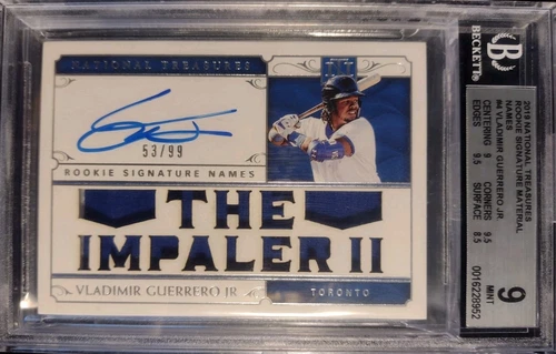 2019 National Treasures Vladimir Guerrero Jr Rookie RC RPA BGS 9 *POP 2* 👀🤯 ✅