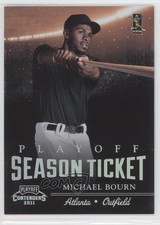 2011 Playoff Contenders Season Tickets 50/99 Michael Bourn #42 9y0