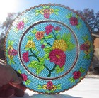 Beautiful 9 Inch Chinese Plique-A-Jour Floral Decor Shallow Bowl, Stained Glass? — photo 5