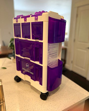 Wilton Ultimate Rolling Tool Caddy Purple/White w/ Removable Bins