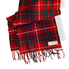 James Pringle Weavers Wool Scarf Tartan Plaid Scotland Preppy Bruce Modern