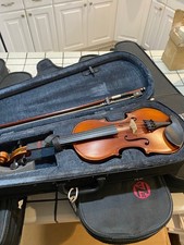 LOT OF 5 VIOLINS CLEAN PLAYING CONDITION- FOR SCHOOL OR STUDIO-sizes 1/2  3/4