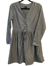 GAP Women's Chambray Shirt Dress 100% cotton size 4 Petite minimalist Cottagecor