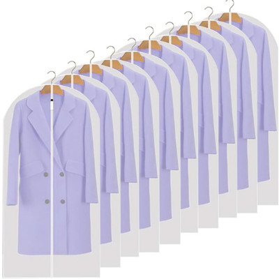 AYSUM 10er Pack Kleidersäcke 60x140cm Kleiderhüllen atmungsaktiv staubdicht