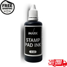 iMARK Premium Refill Ink for Self-Inking Stamps Daters Stamp Pads 2 oz Black