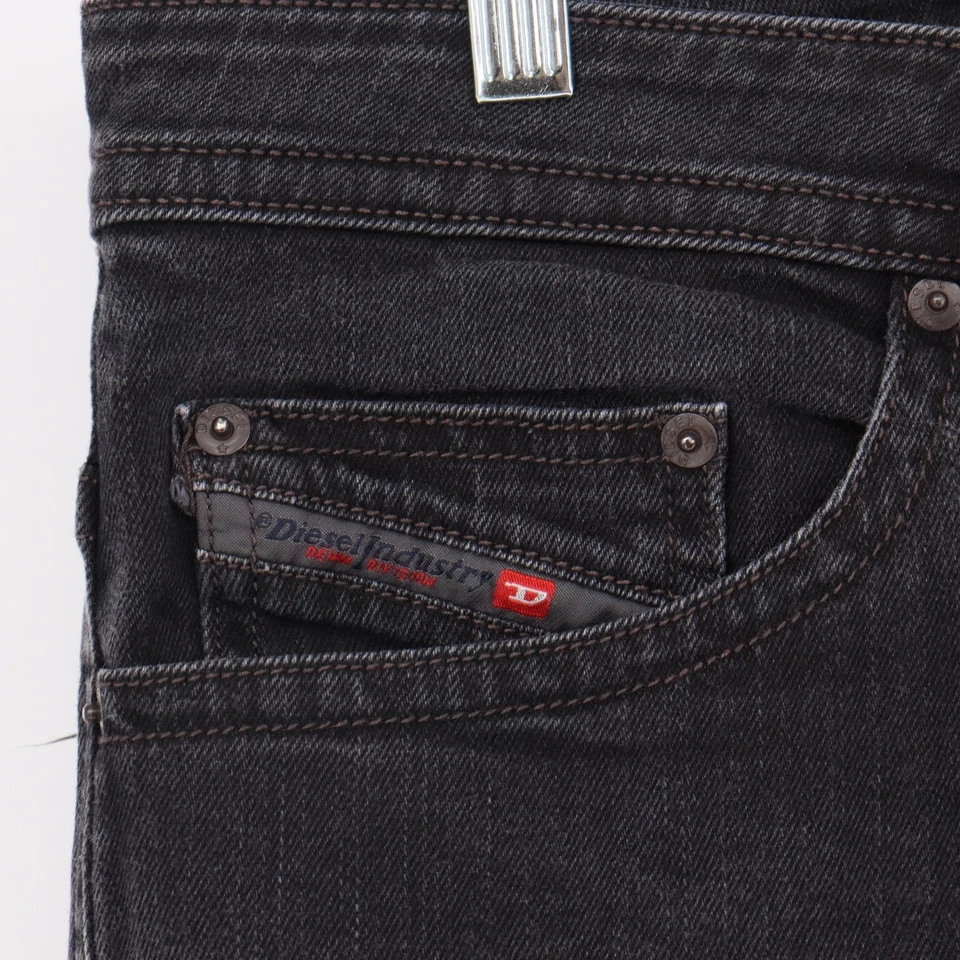 Diesel Thavar 0Z886 Stretch Slim Skinny Black Jeans Mens Size W36 L32 Casual - Image 2 of 4