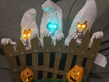 De colección Gemmy Industries PEEKING Chiflados Fantasmas FUNCIONA Halloween animatronic
