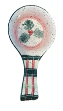 Julie Ueland Ceramic Spoon Rest Holly Berries Christmas