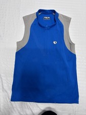 Pearl Izumi Men s Size Medium Blue / Gray 1/2 Zip Cycling Tank Top CM-34