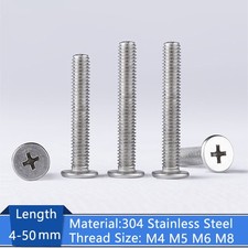 M4 M5 M6 M8 CM Phillips Ultra Thin Flat Wafer Head Screw Bolt Machine Screw A2