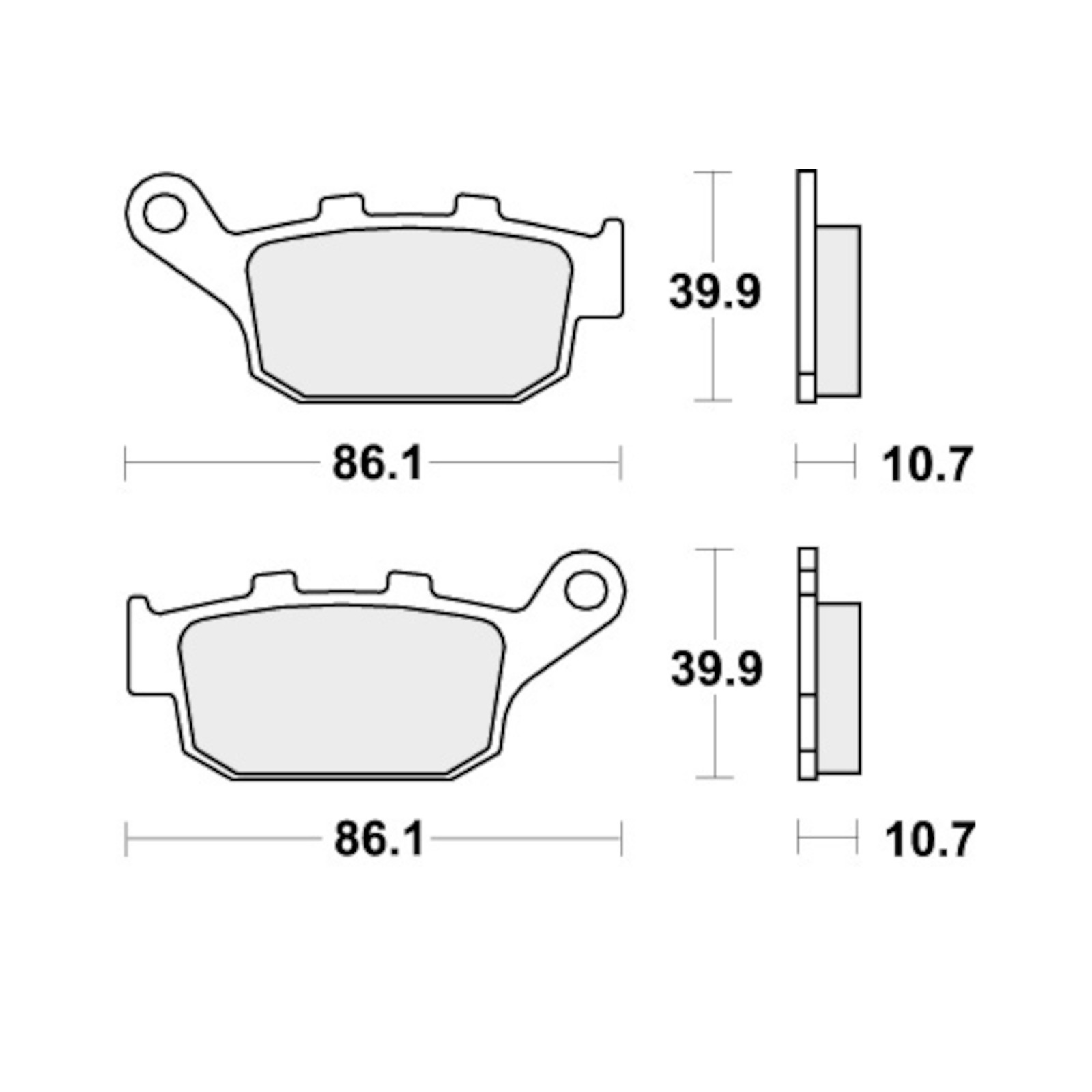 Brake Pads for TRIUMPH TIGER 800 XCX LOW ABS 2016-2018 Rear Street SBS - Image 23