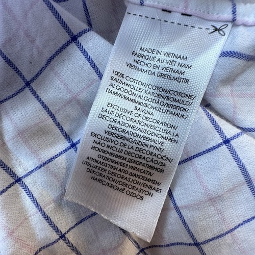 Polo Ralph Lauren Classic Fit Men’s XL White Blue Pink Check Cotton Button Down - Picture 5 of 9