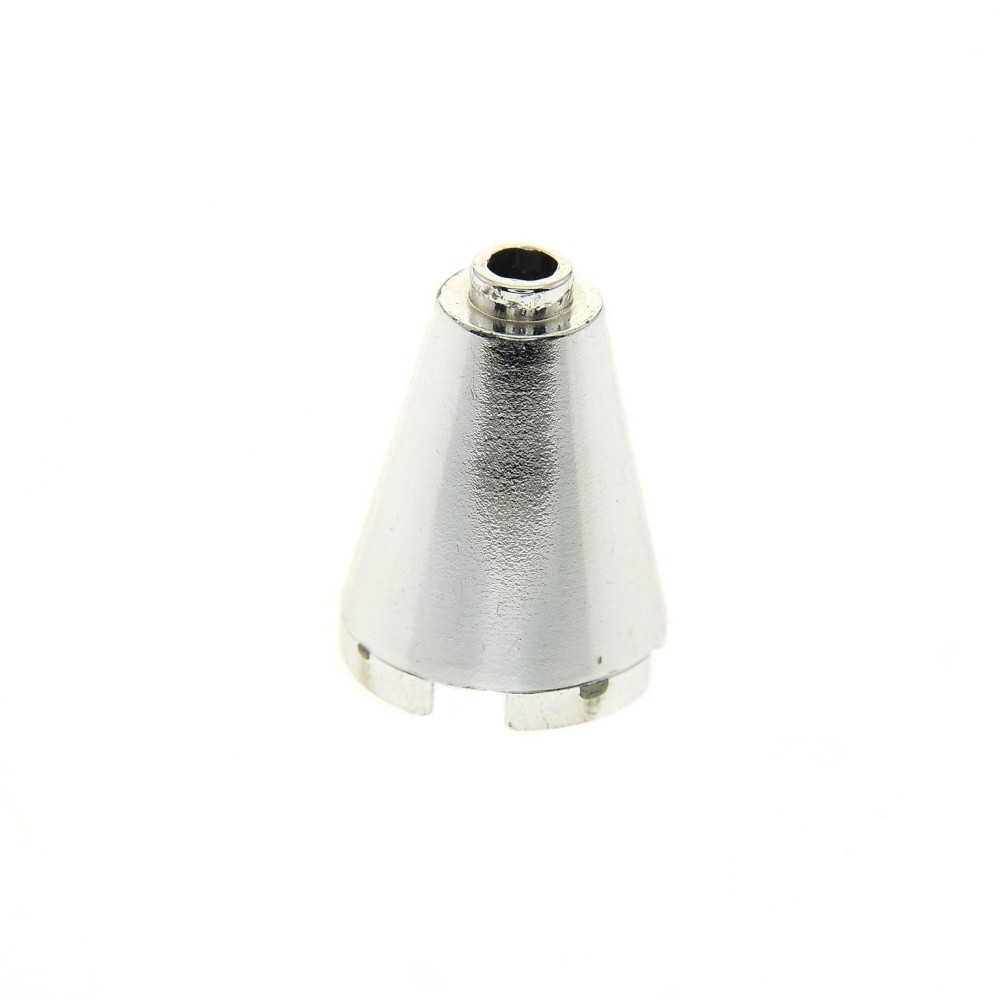 1x Lego Cone Brick 2x2x2 Chrome Silver Stud Star Wars 14918 63417 3942c